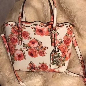 printed top handle/crossbody